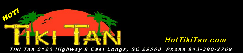 Tiki Tan Tanning North Myrtle Beach, SC - Header
